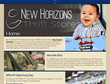 Tablet Screenshot of newhorizonsthriftstores.com